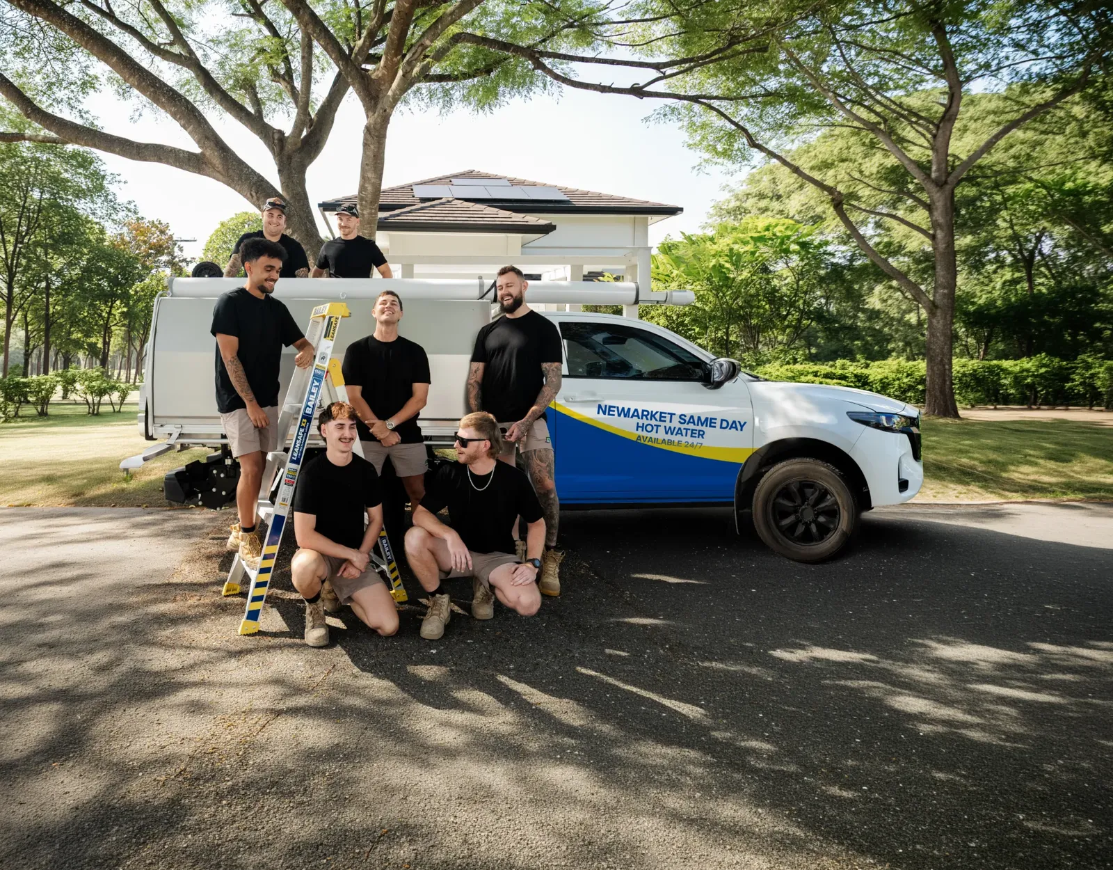 Newmarket Same Day Hot Water team and ute